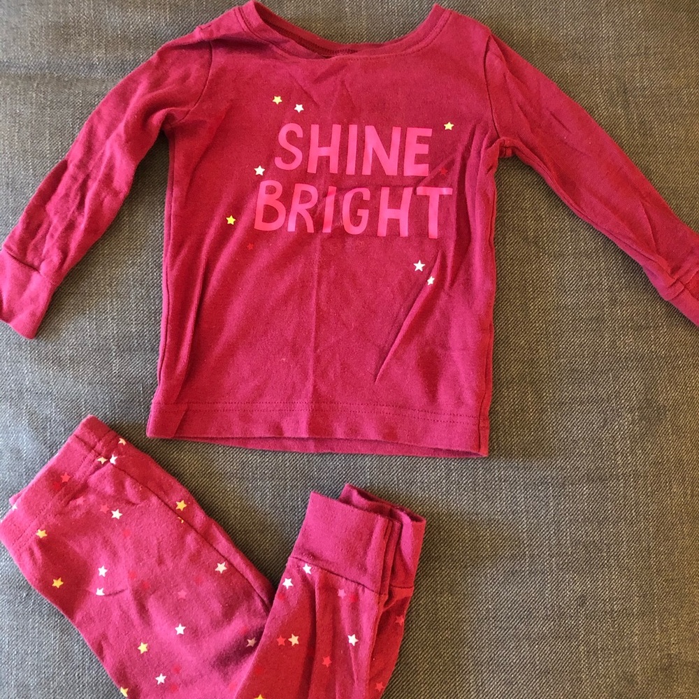 Old Navy Burgundy Long Sleeve PJs